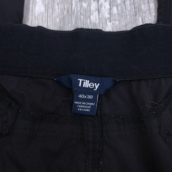 Tilley Mens Trek Cargo Pants Size 40x30 Black Outdoor Performance Hiking Travel - Picture 8 of 9